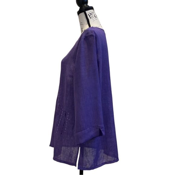 Napa Valley Women’s Button Up Embellished Purple Blouse Size Large - Picture 5 of 11